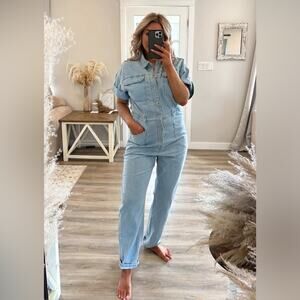 Free People Marci Jumpsuit in Clear Skies S